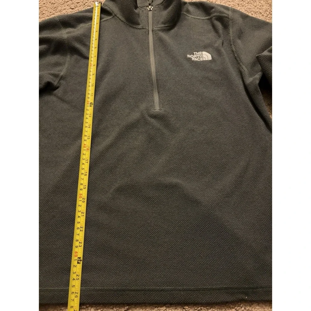 North Face Glacier Fleece Quarter Zip Sweater Green Embroidered Logo Medium JBHS